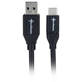Sharkoon USB 3.1 Gen 2-A > USB-C, Câble Noir, 1 mètre