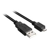 Sharkoon USB-A 2.0 > Micro USB-B, Câble Noir, 2 mètres
