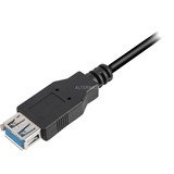 Sharkoon USB-A 2.0 > Micro USB-B, Câble d'extension Noir, 1 mètre