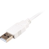 Sharkoon USB-A 3.0 > USB-B, Câble Blanc, 1 mètre