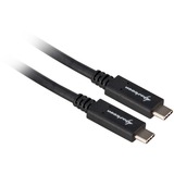 Sharkoon USB-C 3.2 > USB-C, Câble Noir, 1 mètre