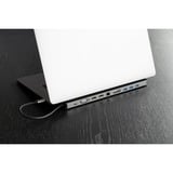 Sitecom USB-C Multiport Pro Dock avec USB-C Power Delivery, Station d'accueil Argent