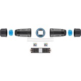 goobay 44416 accessoire de câble, Raccord Noir, Noir, 28 mm, 122 mm, 28 mm