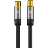goobay 70346 câble coaxial 1 m Noir Noir, 1 m, Coaxial, Coaxial, Noir