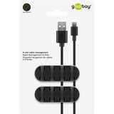 goobay 70406 range-câbles Support de câbles Noir 2 pièce(s), Guide-câble Noir, Support de câbles, Noir