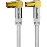 goobay 70420 câble coaxial 3 m Blanc Blanc, 3 m, Coaxial, Coaxial, Blanc