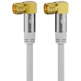 goobay 70483 câble coaxial 2 m F Blanc, 2 m, F, F