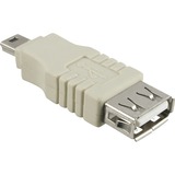 goobay Adaptateur USB 2.0, Mini-B > USB-A Noir