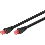goobay CAT 6 Outdoor-Patch cable U/UTP, Câble Noir, 20 m