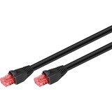 goobay CAT 6 Outdoor-Patch cable U/UTP, Câble Noir, 40 m