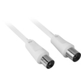 goobay Câble Coaxial 2,5m Blanc, 2,5 m, Coaxial, Coaxial, Blanc