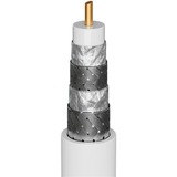 goobay Câble d'antenne SAT Blanc, 1 mètre, 135 dB