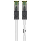 goobay Câble de raccordement Cat.8.1 S/FTP Blanc, 0,5 mètre