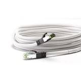goobay Câble de raccordement Cat.8.1 S/FTP Blanc, 0,5 mètre