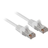 goobay Câble de raccordement RJ-45 F/UTP avec Cat.5e Blanc, 25 mètres