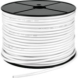 goobay Câble de raccordement RJ-45 SF/UTP avec Cat.5e Gris, 100 mètres, Enrouleur de câble, Flexible