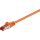 goobay Câble de raccordement RJ-45 S/FTP avec Cat.6 Orange, 5 mètres