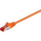 goobay Câble de raccordement RJ-45 S/FTP avec Cat.6 Orange, 50 mètres