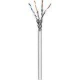goobay Câble de raccordement RJ-45 S/FTP avec Cat.6a Gris, 100 mètres, sans prise