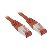 goobay Câble de raccordement RJ-45 S/STP Cat.6 Rouge, 3 mètres