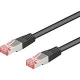 goobay Câble de raccordement RJ-45 S/STP avec Cat.6 Noir, 10 mètres