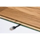 goobay Câble de raccordement RJ-45 U/UTP avec Cat.5e Blanc, 1,5 mètre, câble plat