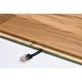 goobay Câble de raccordement RJ-45 U/UTP avec Cat.6 Noir, 7 mètres, câble plat
