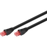 goobay Câble réseau Cat.6 U/UTP, extérieur Noir, 75 mètres
