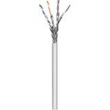 goobay Câble réseau RJ-45 S/FTP Cat.6a Gris, 305 mètres, sans fiche