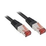 goobay Câble réseau RJ-45 S/STP Cat.6 Noir, 0,5 mètre
