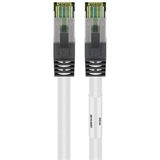 goobay Câble réseau S/FTP Cat.8.1 Blanc, 0,5 mètre