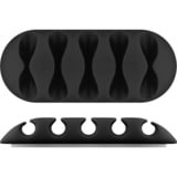 goobay Kit de gestion des câbles, Guide-câble Noir, 5 pièces