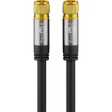 goobay SAT cable antenne (135 dB), Câble Noir, 1 m