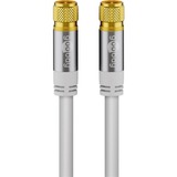 goobay SAT cable antenne (135 dB), Câble Blanc, 1 m