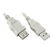 goobay USB-A 2.0 > USB-B, Câble d'extension Gris, 3 mètres