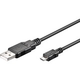 goobay USB-A 2.0 > USB Micro B, Câble Noir, 5 mètres