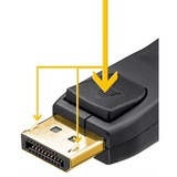goobay USB-A 3.0 male > USB-C male 90°, Câble Noir, 3 mètres