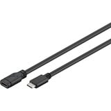 goobay USB-C 3.1, Câble d'extension Noir, 1 mètre