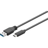 goobay USB-C - USB-A 3.0, Câble Noir, 0,15 mètres