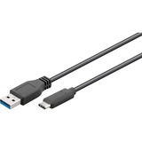 goobay USB-C - USB-A 3.0, Câble Noir, 0,5 mètre