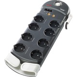 APC Performance SurgeArrest 8 Outlets w/ Phone / Coax Protection 230V Germany Noir 8 sortie(s) CA 2,44 m, Multiprise 2500 J, 8 sortie(s) CA, Type F, 230 V, 50 - 60 Hz, 10 A