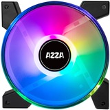 AZZA 4 X HURRICANE II DIGITAL RGB FAN 120mm + Digital RF Remote, Ventilateur de boîtier Noir