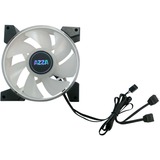 AZZA 4 X HURRICANE II DIGITAL RGB FAN 120mm + Digital RF Remote, Ventilateur de boîtier Noir