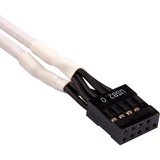 Corsair CC-8900245 câble d'alimentation interne 0,3 m, Câble d'extension Blanc, 0,3 m, Mâle, Mâle, Droit, Droit, Blanc