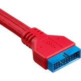 Corsair CC-8900246 câble d'alimentation interne 0,3 m, Câble d'extension Rouge, 0,3 m, Mâle, Mâle, Droit, Droit, Noir, Rouge