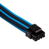 Corsair CP-8920221 câble d'alimentation interne Bleu/Noir, Mâle, Femelle, Droit, Droit, Noir, Bleu