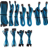 Corsair CP-8920228 câble d'alimentation interne Bleu/Noir, Mâle, Femelle, Droit, Droit, Noir, Bleu