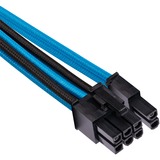 Corsair CP-8920249 câble d'alimentation interne 0,65 m Bleu/Noir, 0,65 m, PCI-E (6+2 pin), PCI-E (8-pin), Mâle, Mâle, Droit