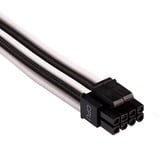 Corsair Premium Individually Sleeved EPS12V/ATX12V Type 4 Gen 4, Câble Blanc/Noir, 2 pièces