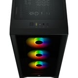 Corsair iCUE 4000X RGB Tempered Glass , Boîtier PC Noir, 1x USB-A | 1x USB-C | RGB | Tempered Glass